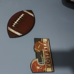 Wooden football decor